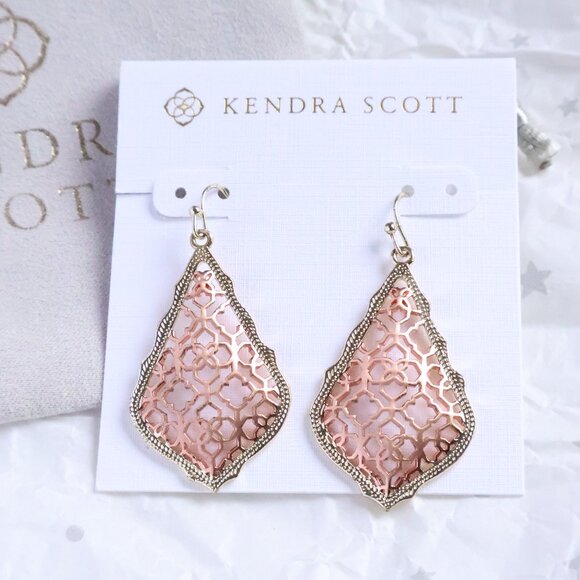 Kendra Scott Rose Gold Earrings 🌼 Filigree Mix - Picture 1 of 2